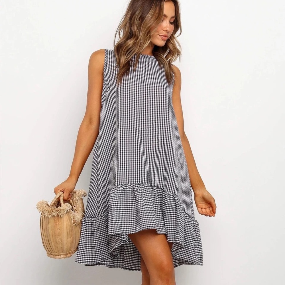 NEW! Black & White Checked Anna Dress